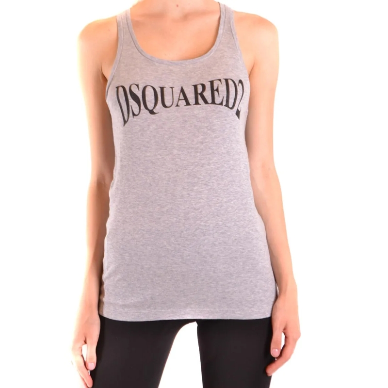 Dsquared2 Blouse Heather Grey Sleeveless Tank Purple