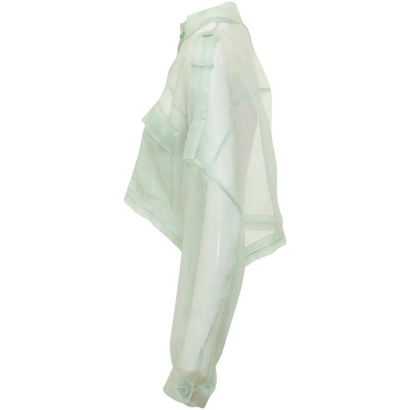 Pinko Übergangsjacke Caban Longan in Organza Corto grün(Image 3)