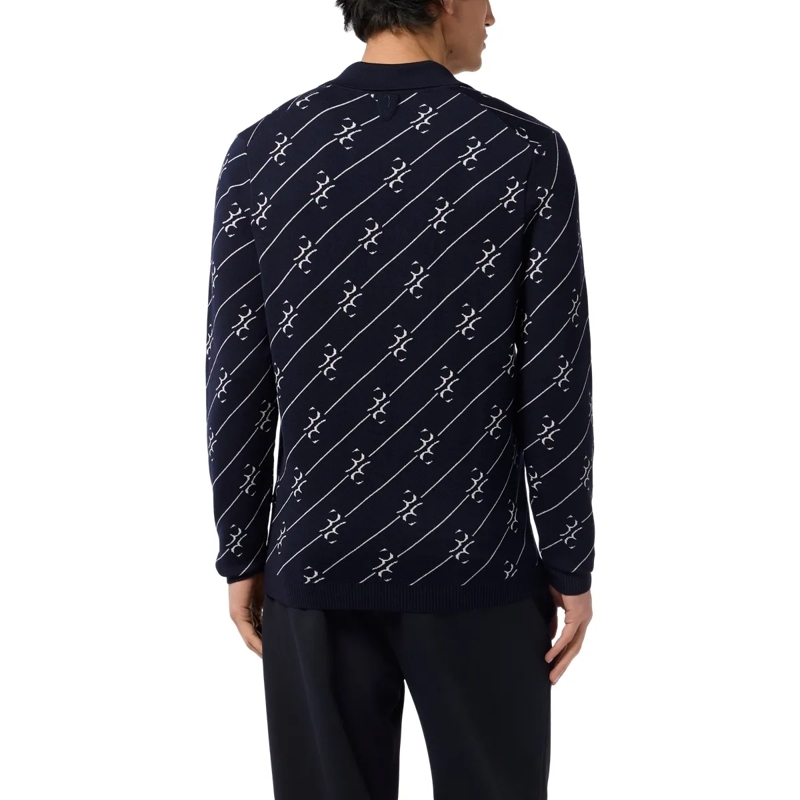 BILLIONAIRE Top Polo Longsleeve All-Over Bb schwarz(Image 2)