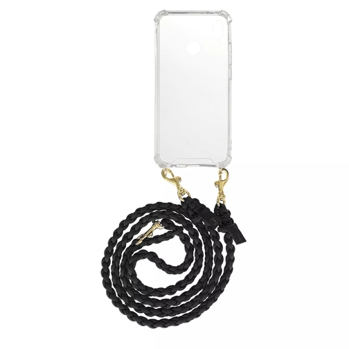 fashionette Smartphone P20 Lite Necklace Braided Black/Gold Phone Sleeve