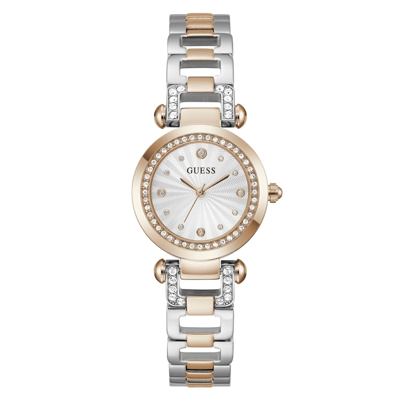 Guess Quarzuhr Quarz-Analoguhr Ginger silber