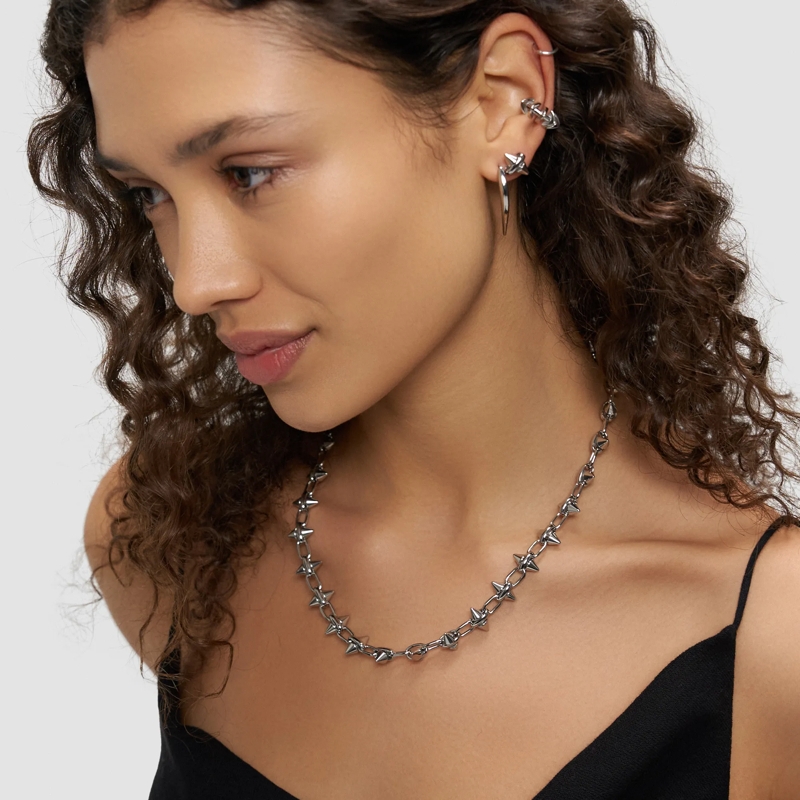 Liebeskind Berlin Ohrstecker Edelstahl Spikes silber(Image 6)