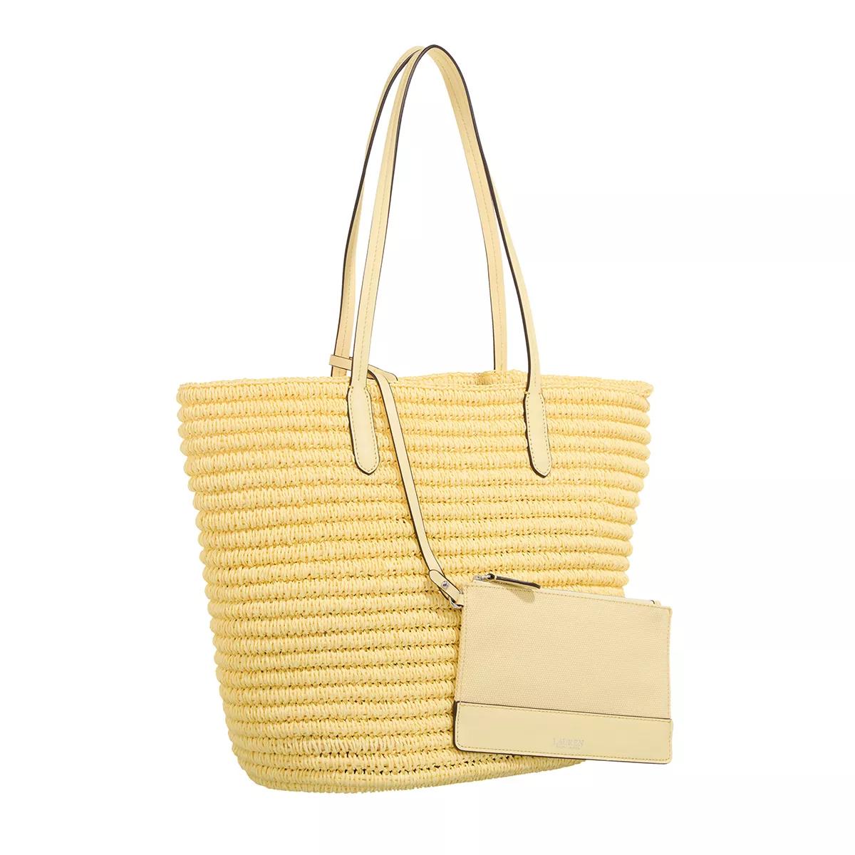 Lauren Ralph Lauren Shoppers Brie 31 Tote Large in geel