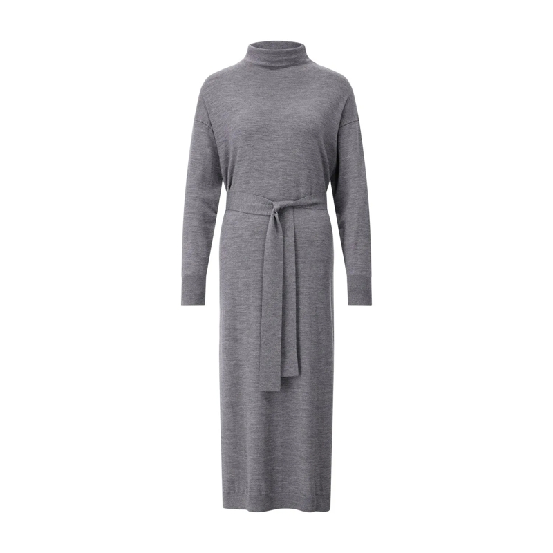 Hemisphere  Langes Strickkleid aus Merinowolle Grau