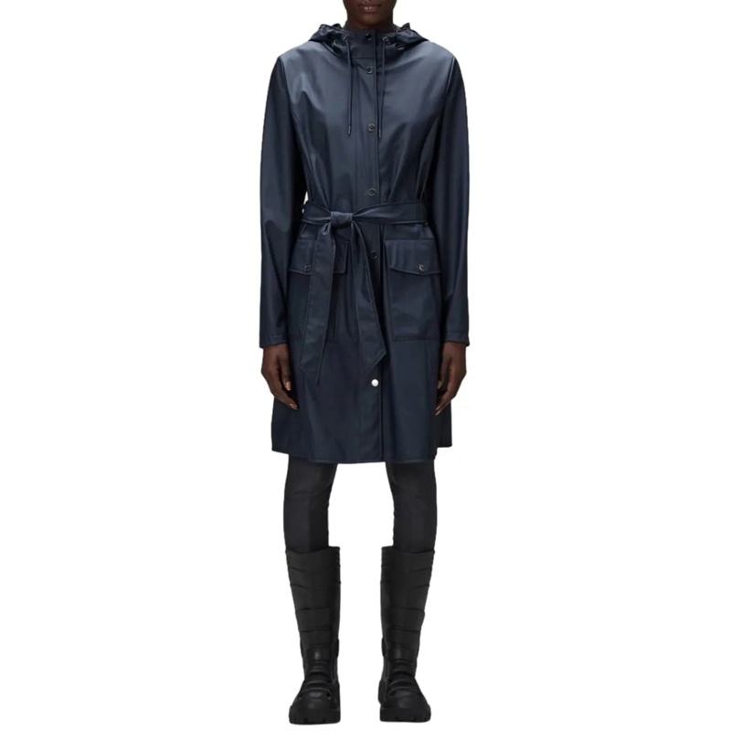 Rains Trenchcoat Curve w trenchcoats donkerblauw blau(Image 2)