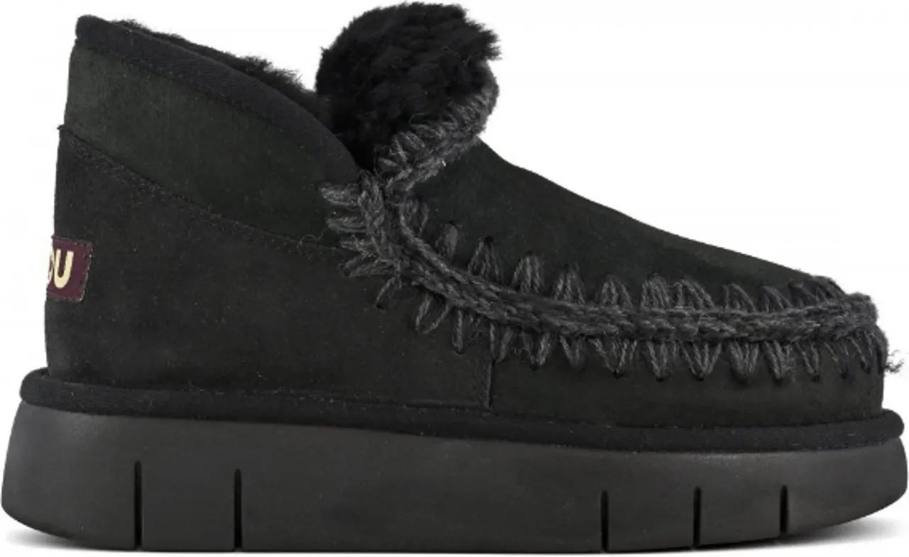 Thumbnail - Mou Stiefel - Moccasin-Inspired Ankle Boots With Whipstitch Deta - Gr. 37 (EU) - in Schwarz - für Damen
