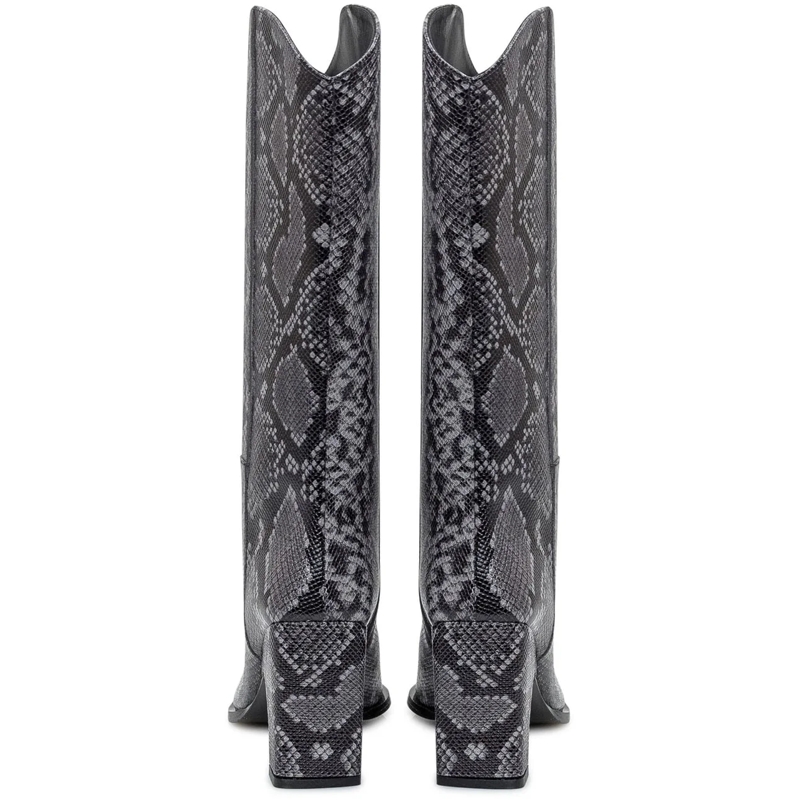 Coperni Stiefel Coperni Stivali Cowboy Bridge in Stampa Pitone dunkelgrau(Image 3)