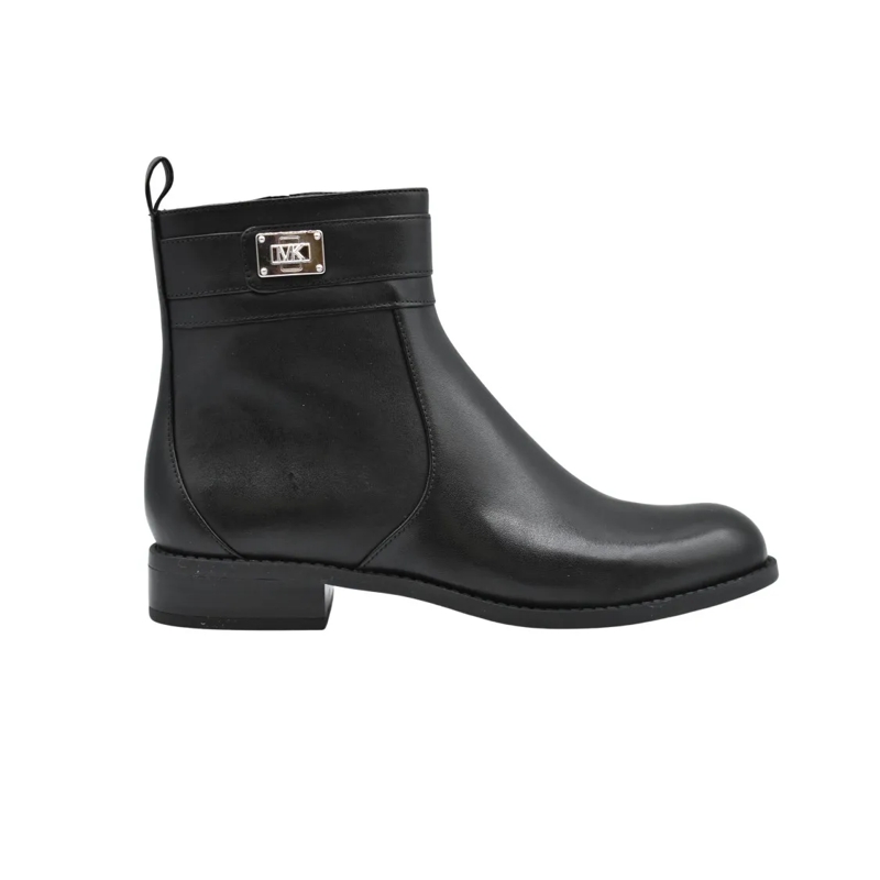 MICHAEL Michael Kors Stiefel Black Leather Ankle Boots With Rounded Toe Black
