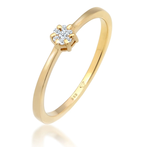 Elli Ring Ring Solitär Verlobung Diamant (0.045 ct.) 585 Gel gold