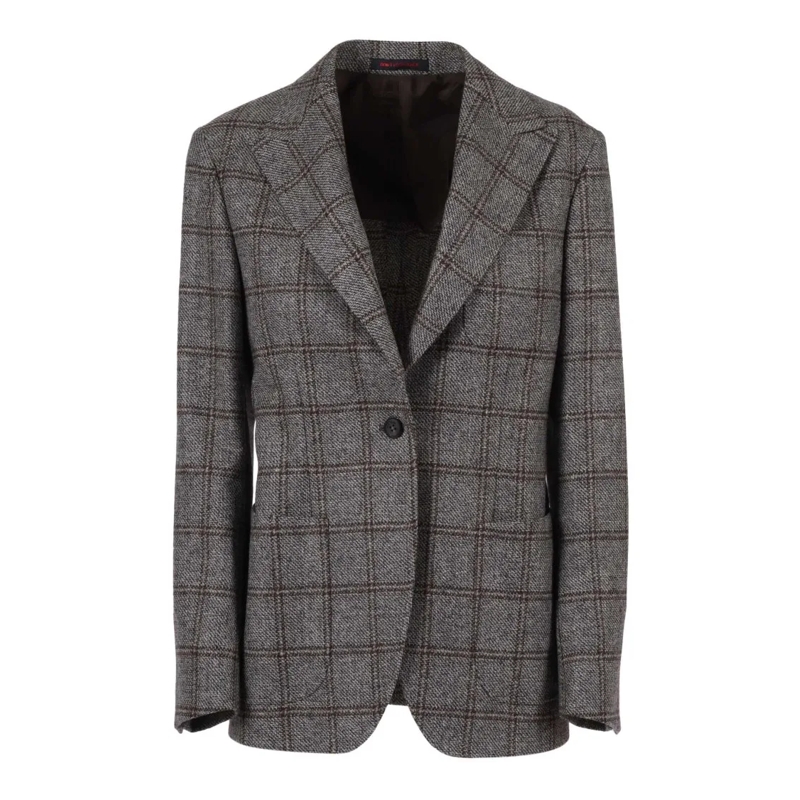 The Gigi Blazer Single-Breasted Tailored Jacket In Premium Wool-Ca Grey
