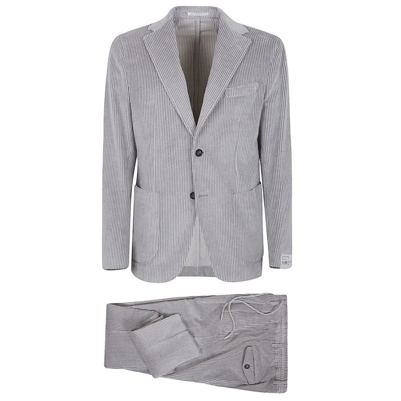 Eleventy Pakcombinatie Cotton-Cashmere Blend Blazer Grey
