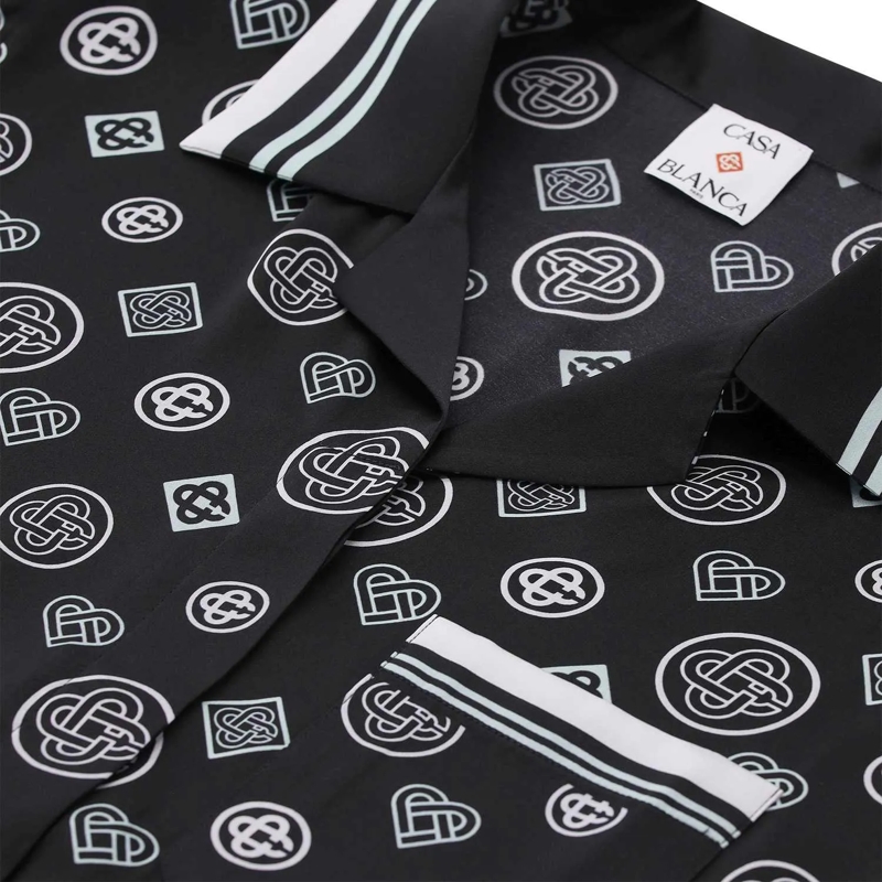 Casablanca Bluse Hemdbluse aus Seide Schwarz(Image 4)