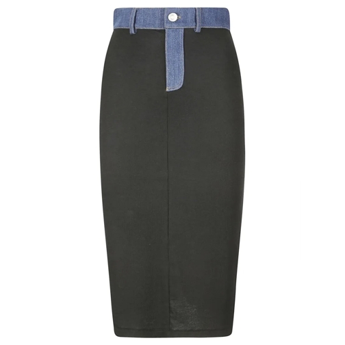 Coperni Midi-Röcke Denim Detail Midi Skirt Black