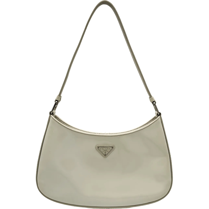 Prada Schultertasche Prada Cleo - Off White weiß