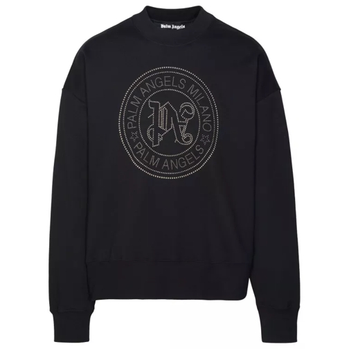 Palm Angels Milano Stud' Sweatshirt In Black Cotton Black 