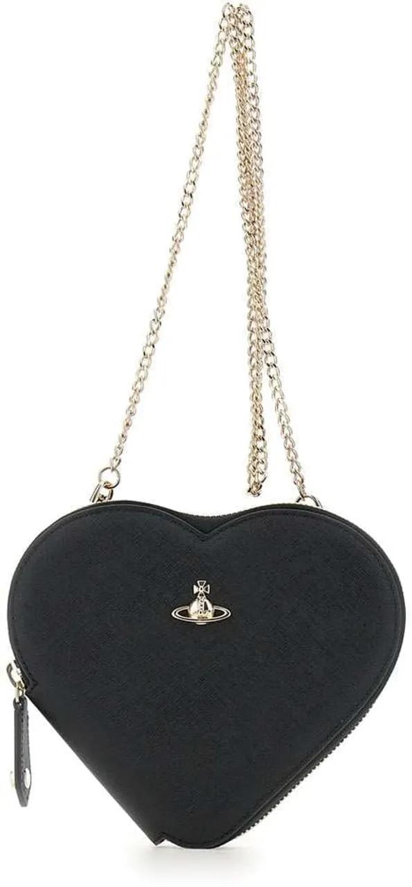 Thumbnail - Vivienne Westwood Hobo Bags - 'New Heart' Crossbody Bag - Gr. unisize - in Schwarz - für Damen