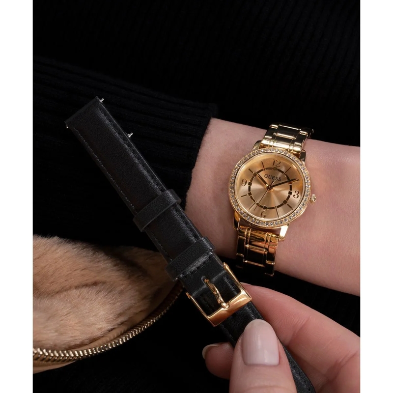 Guess Quarzuhr Quarz-Analoguhr Melody gold(Image 5)