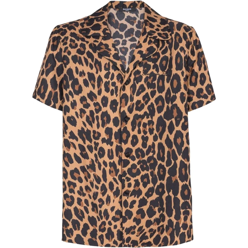 Balmain Haut décontracté Shirts Beige Noir mehrfarbig