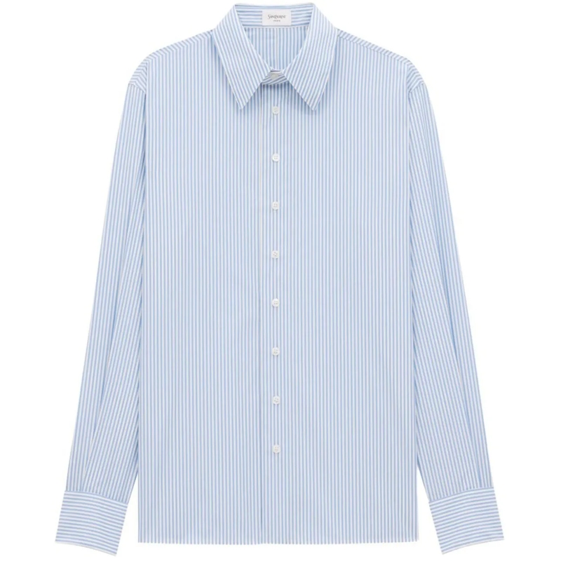 Saint Laurent Legeres Oberteil Shirts Blue blau