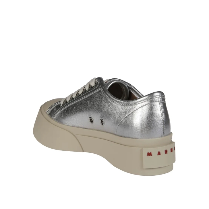 Marni Silver Metallic Mary Jane Sneakers Silver | lage-top
