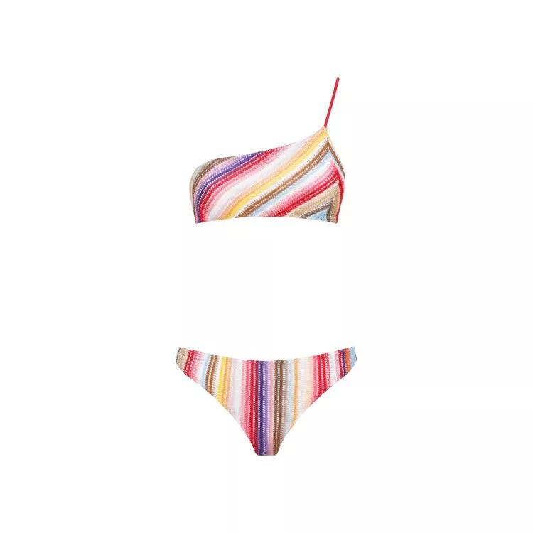 Missoni - Multi Red Stripe Viscose Bikini - Größe 40 - multi