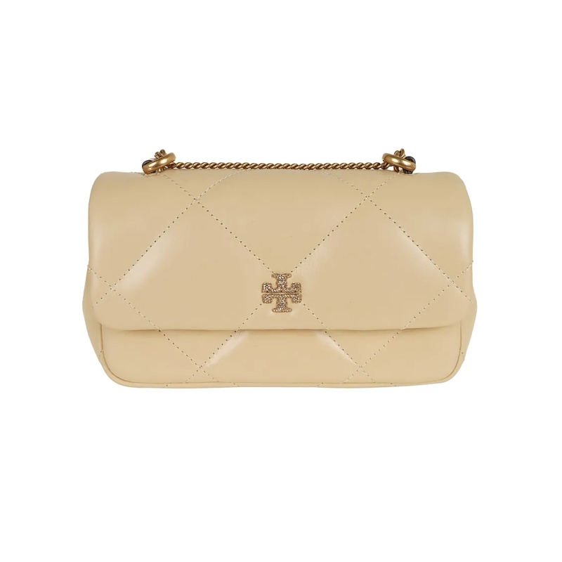 Tory Burch Schultertasche Vibrant Yellow/Orange Quilted Leather Handbag Yellow