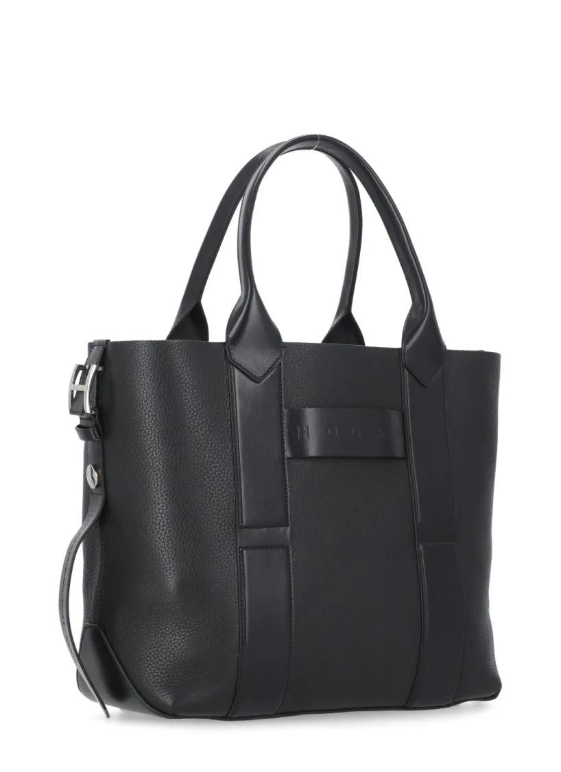 Hogan Shoppers & Totes Script Media Shopping Bag in zwart