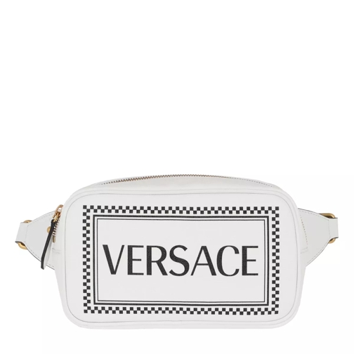 Versace Belt Bag White Black Tribute Gold Crossbody Bag