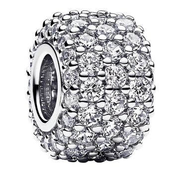 Pandora Sterling silver charm withcubic zirconia Clear Anhanger