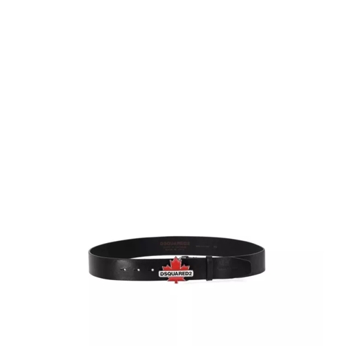 Dsquared2 Ceinture fine D2 Leaf Black Belt Black