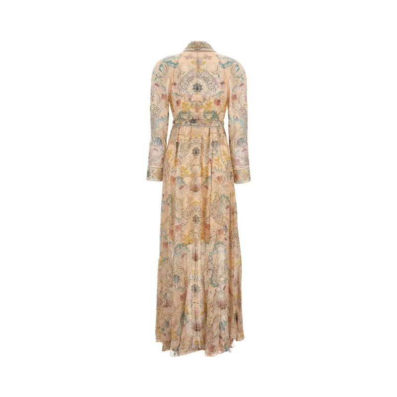 Zimmermann Maxikleid Bow Shirt Dress Neutrals(Image 3)