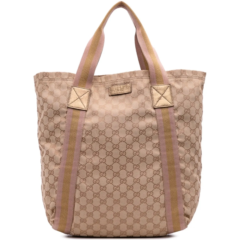 Gucci Shopper GG Canvas Web Tote braun