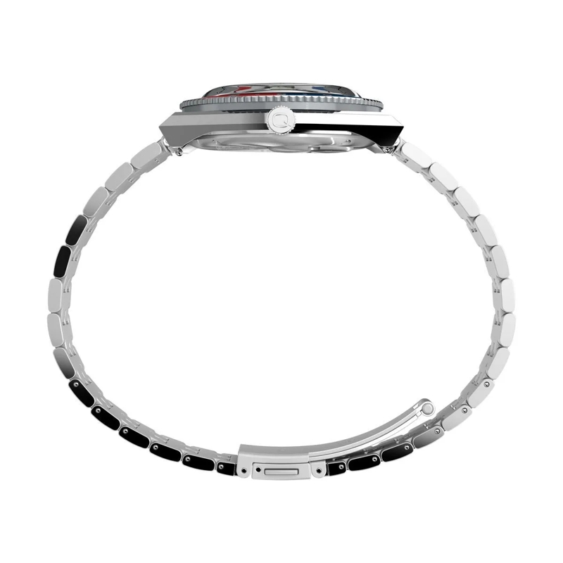 Timex Quarzuhr Quarz-Analoguhr Q Timex Gmt X Peanuts - Car silber(Image 2)