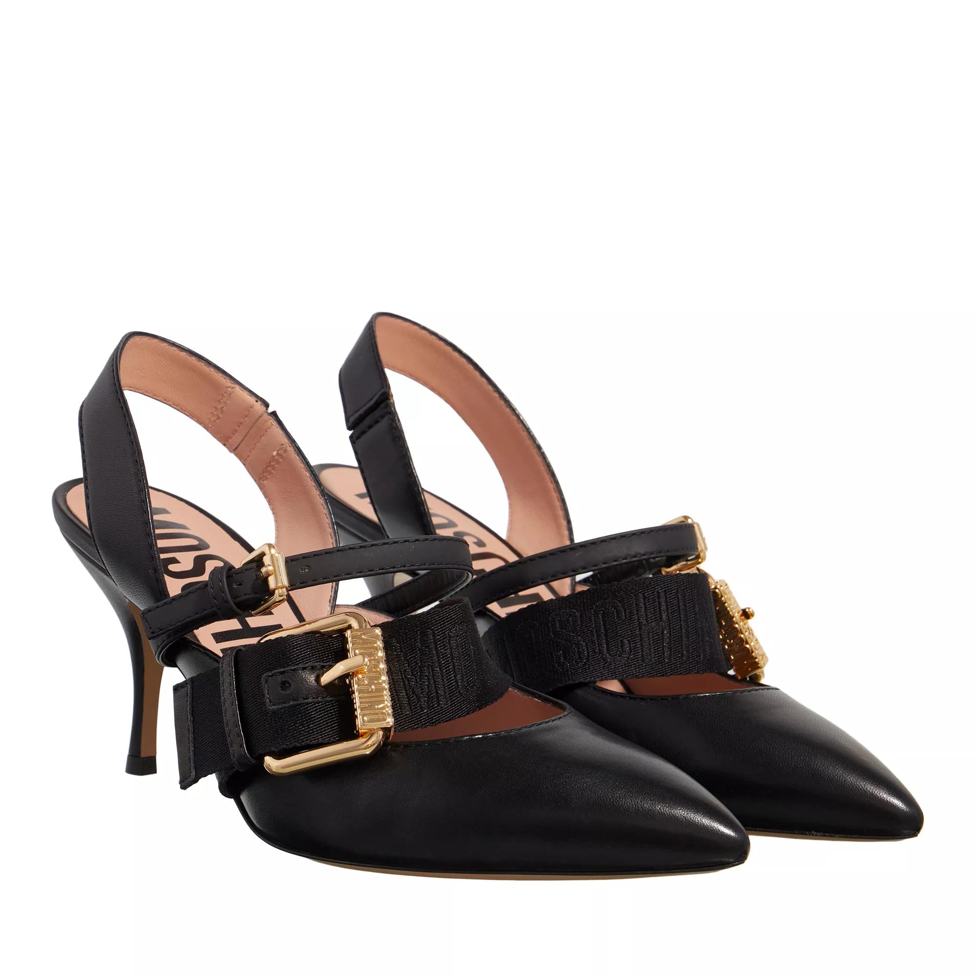 Moschino Loafer - Scarpad.Ot Mq38/75 Nappa+Gom.Pu - Gr. 36 (EU) - in Schwarz - für Damen - aus Leder & Leder & Leder & glatt