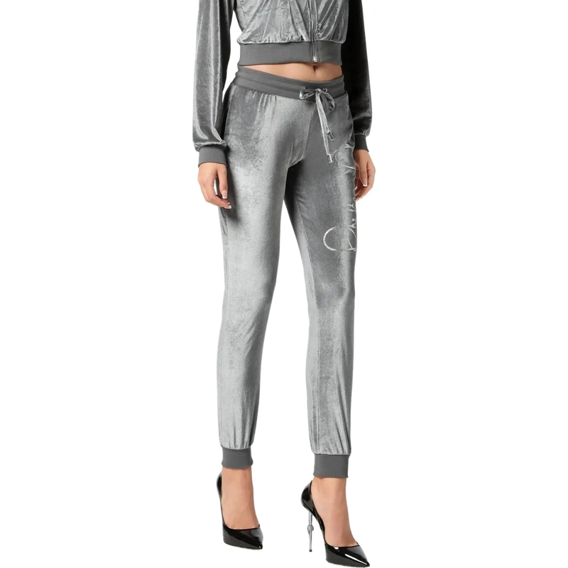 Philipp Plein Jogginghose Jogginghose Signature Mit Schmucksteinen grau(Image 3)