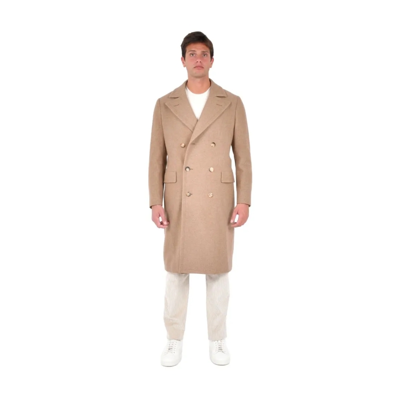 Boglioli Bontjassen Double-Breasted Tailored Coat With Martingale Belt Neutrals