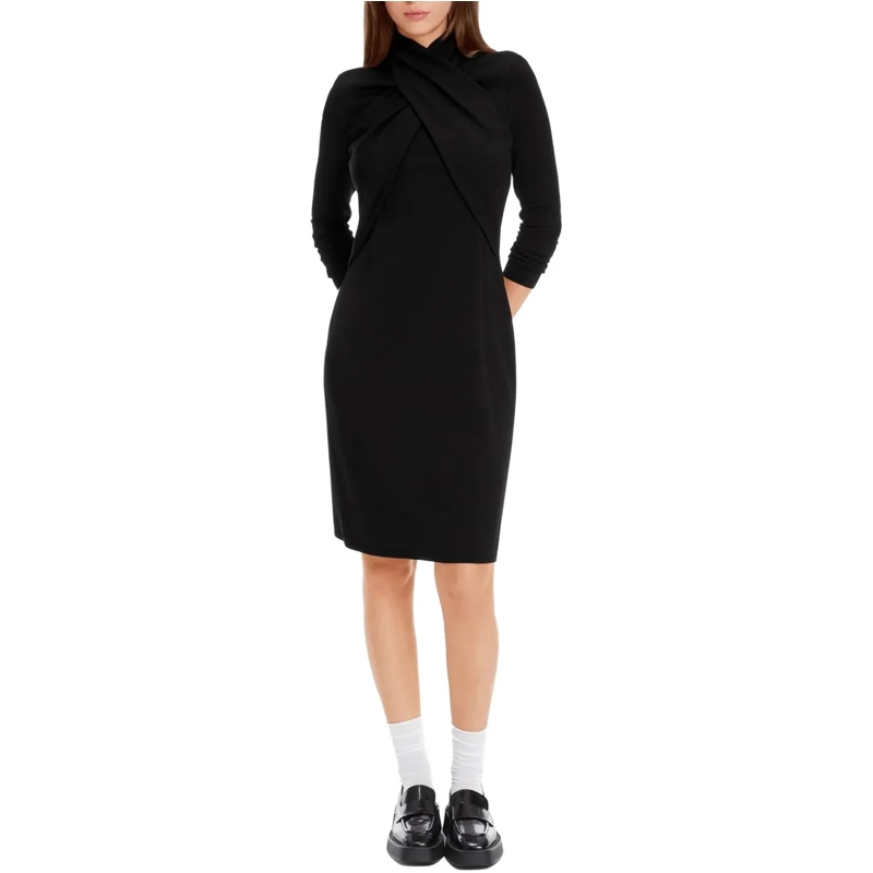 Marc Cain Midikleid Marccain  Jurken Zwart Xc 21.46 M43 schwarz(Image 3)