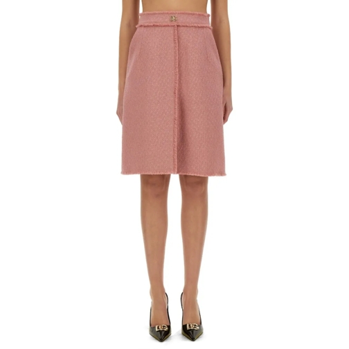 Dolce&Gabbana Midi-Röcke "Rachel" Tweed Midi Skirt Pink