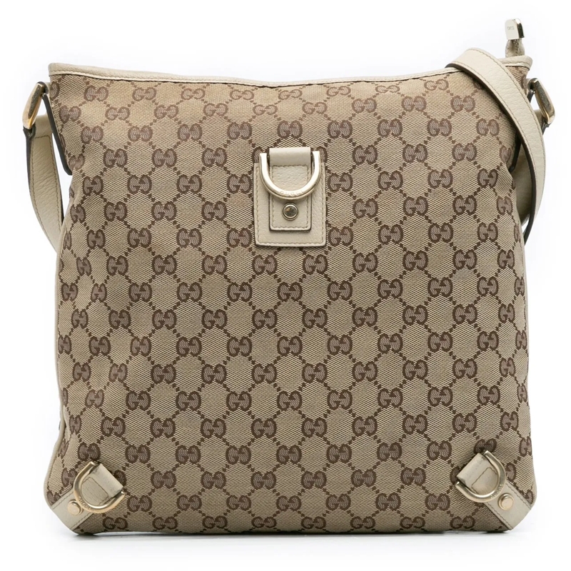 Gucci Schultertasche GG Canvas Abbey D Ring Crossbody braun