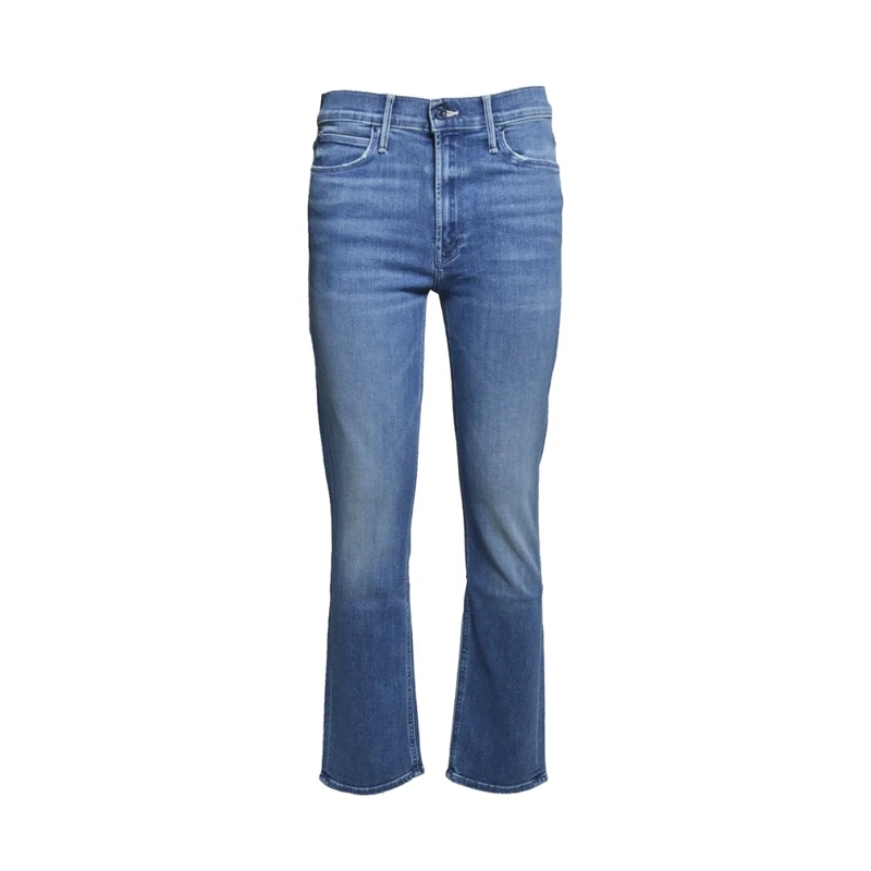 Mother Jeans Mid Rise Skinny Jeans With Classic Five-Pocket Des Blue
