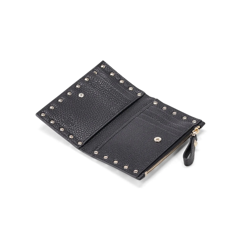 Valentino Garavani Portemonnaie mit Zip-Around-Reißverschluss Kartenetui mit Nieten schwarz(Image 3)