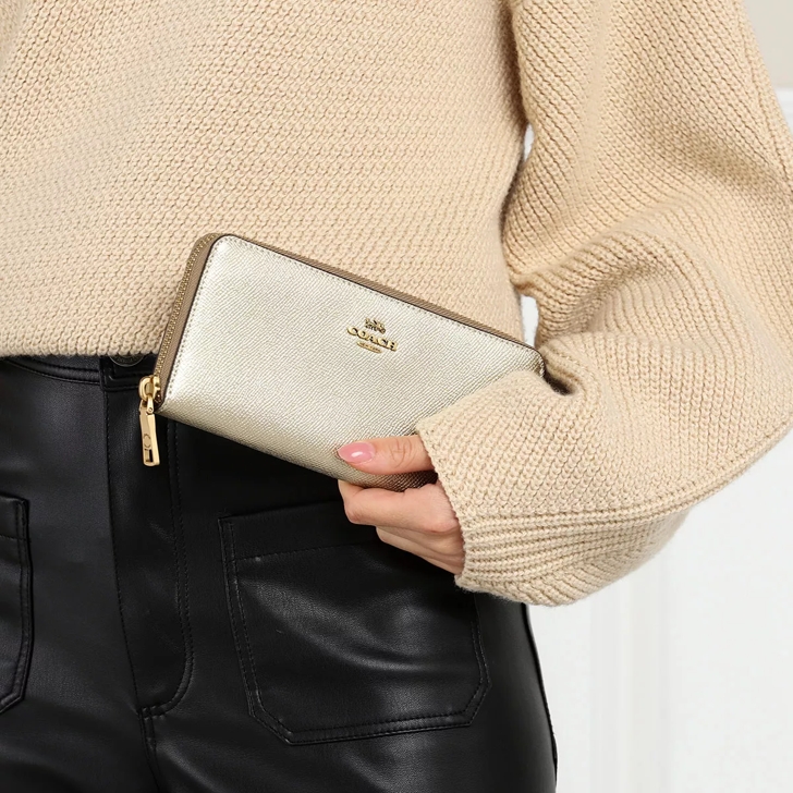 Metallic on sale coach wallet