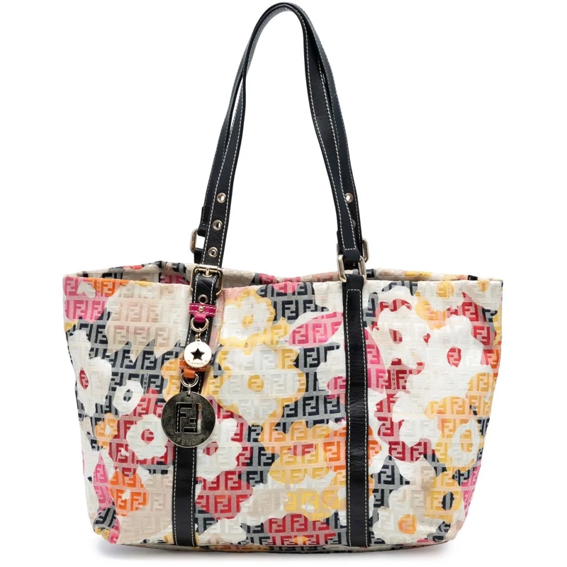 Fendi Shopper Zucchino Canvas Floral Forever Tote grau
