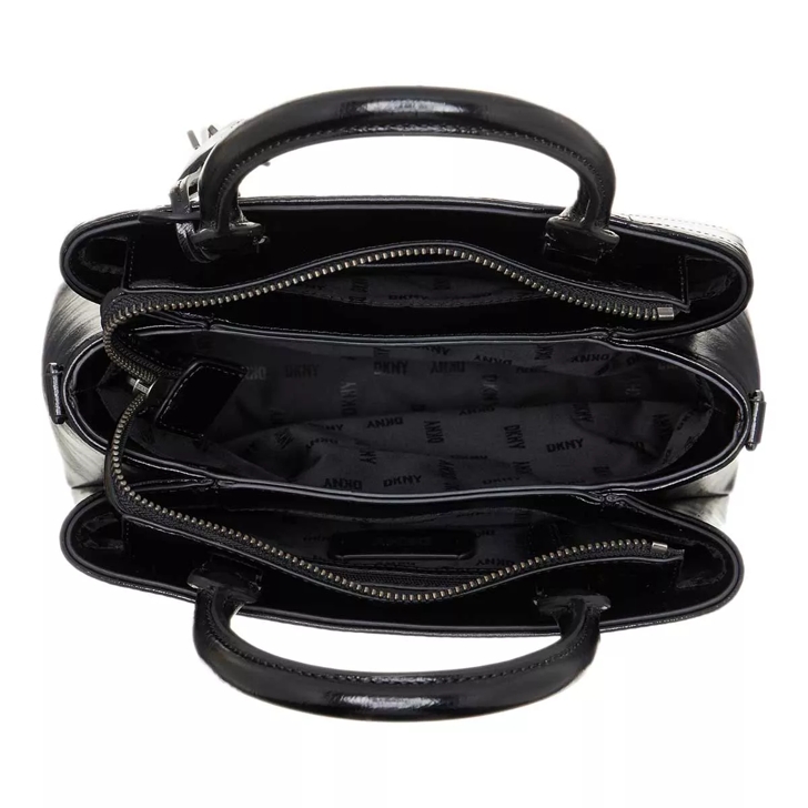 DKNY Paige Medium Satchel Black Gunmetal Draagtas