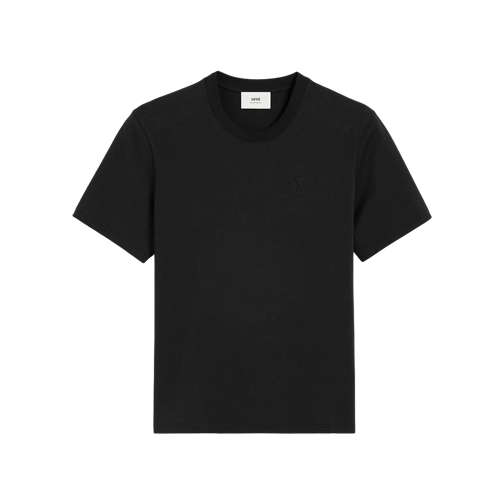 AMI Paris T-Shirt mit Logo 001 BLACK Skjortor