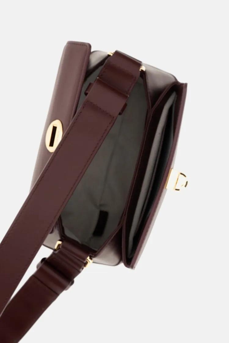 Plan C Hobo bags Burgundy Smooth Grain Calfskin Mini Shoulder Bag in rood