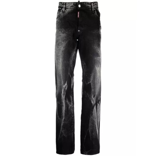 Dsquared2 Washed Straight-Leg Denim Jeans Black Jeans mit geradem Bein