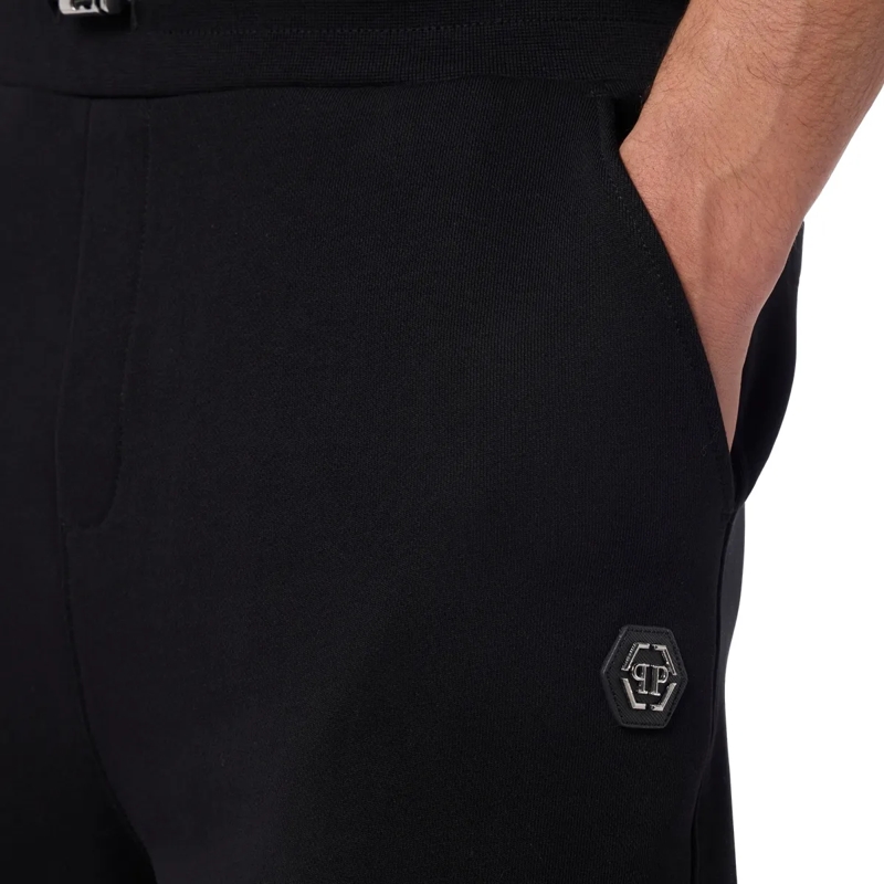 Philipp Plein Shorts Fleece Shorts Basic schwarz(Image 5)