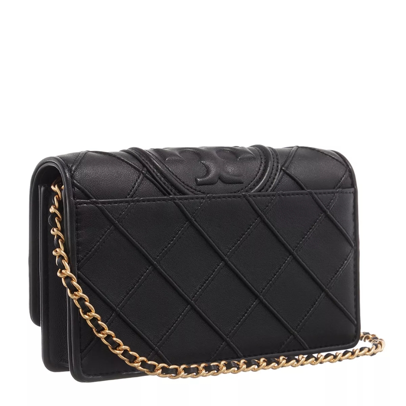 Tory Burch Portefeuille sur chaîne Fleming Chain Wallet Black(Image 4)