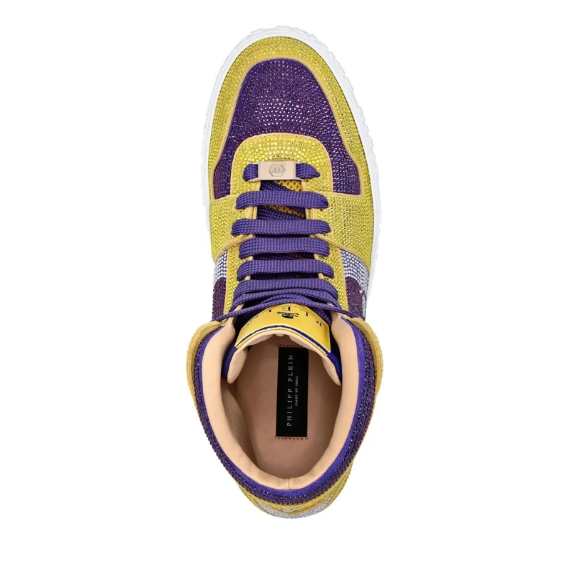 Philipp Plein High-Top-Sneaker Hightop-Sneaker Notorious Mit Schmucksteinen gelb(Image 4)